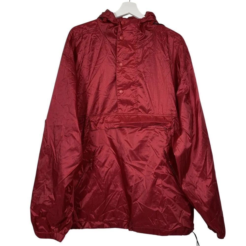 ✨Vintage✨ Eddie Bauer Wine Red Windbreaker Jacket Size XL